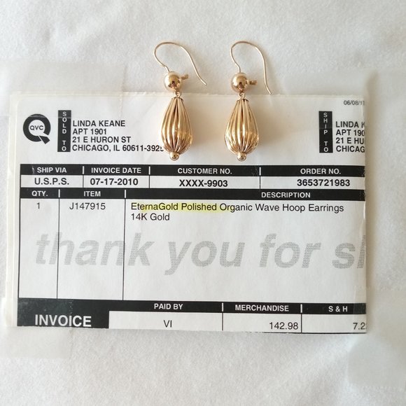 Eterna gold earrings Clearance
